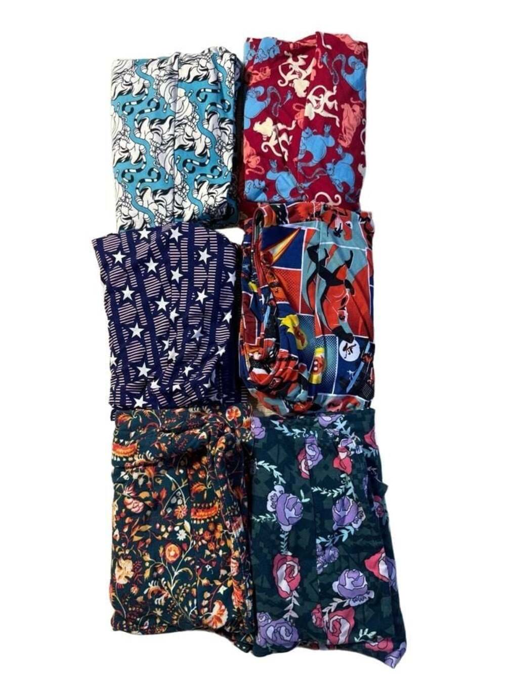 LuLaRoe Disney Collection Leggings - One Size (2-10) - Set of 6